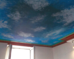 Ciel fluorescent, vue de jour peinture plafond fluorescent