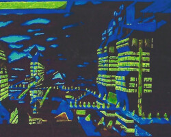 Tableau fluorescent Tableau RMS Peintre déco