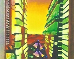 Tableau hauteur, fond de couloir Tableau RMS Peintre déco